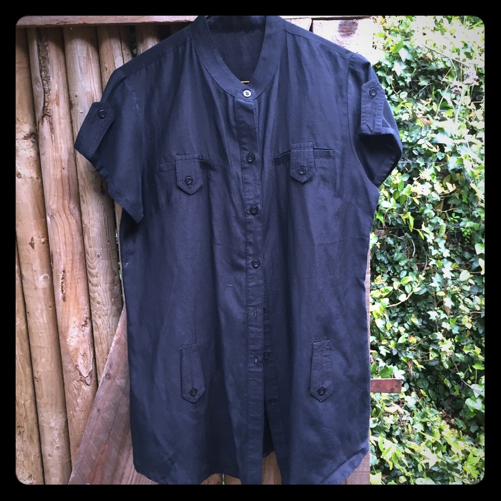 NWOT Marc Jacobs safari shirt copied in black silk